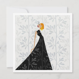Elegant Poise Glam Fashion Art Card ノートカード