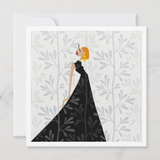 Elegant Poise Glam Fashion Art Card ノートカード
