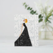 Elegant Poise Glam Fashion Art Postcard ポストカード (スタンド正面)