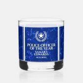 Elegant Police Officer of the Year Blue Marble ウイスキーグラス (裏面)