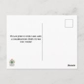 Elegant Poppies Black Birthday Invitation ポストカード (裏面)