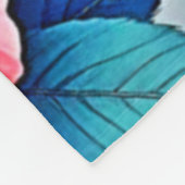 Elegant Poppies: Radiant Nature Art フリースブランケット (角)