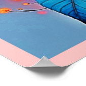 Elegant Poppies: Radiant Nature Art ポスター (角)