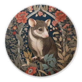 Elegant Possum William Morris Inspired Floral  セラミックノブ