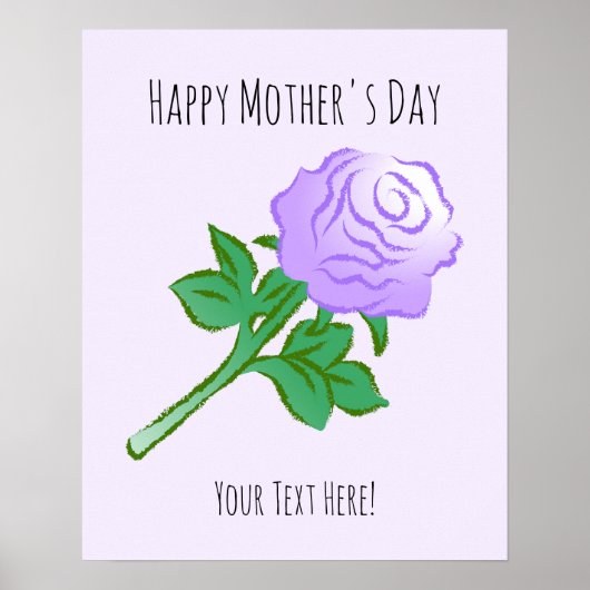 Elegant poster with a violet rose ポスター (正面)