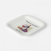 Elegant Pour The Wine Themed 50th Birthday Party ペーパープレート (傾斜あり)