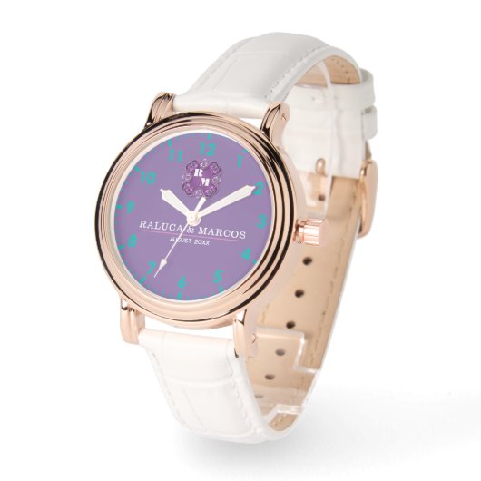 Elegant pourple monogram 腕時計 (傾斜)