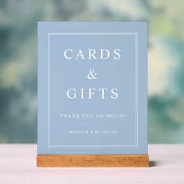 Elegant Powder Blue Cards And Gifts Wedding アクリルサイン