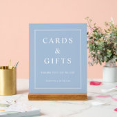 Elegant Powder Blue Cards And Gifts Wedding アクリルサイン (ウェディング)