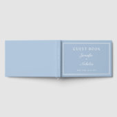 Elegant Powder Blue Script Wedding ゲストブック (全面)