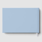 Elegant Powder Blue Script Wedding ゲストブック (裏面)