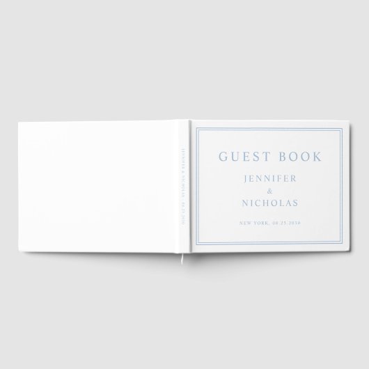 Elegant Powder Blue Wedding ゲストブック (全面)