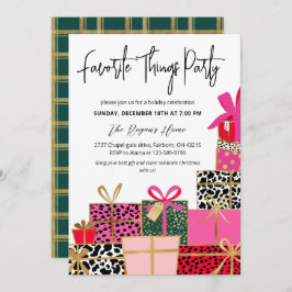 Elegant Presents Favorite Things Party Holiday  招待状