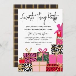 Elegant Presents Favorite Things Party Holiday  In 招待状
