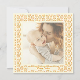 Elegant Pretty Pastel Chic Photo Happy Easter Eggs シーズンカード