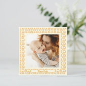 Elegant Pretty Pastel Chic Photo Happy Easter Eggs シーズンカード (スタンド正面)