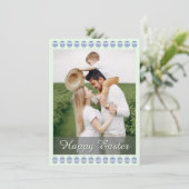 Elegant Pretty Pastel Chic Photo Happy Easter Eggs シーズンカード (スタンド正面)