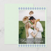 Elegant Pretty Pastel Chic Photo Happy Easter Eggs シーズンカード (正面/裏面)