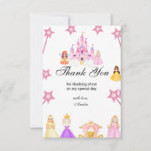 Elegant Princess Birthday Celebration サンキューカード (正面)