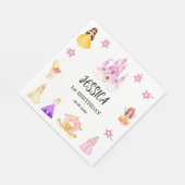 Elegant Princess Birthday Celebration スタンダードランチョンナプキン (角)