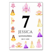 Elegant Princess Birthday Celebration テーブルナンバー (正面)