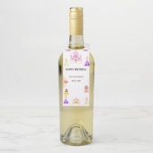 Elegant Princess Birthday Celebration ボトルネックタグ (ボトル)