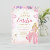 Elegant princess  Girl birthday Invitation 招待状 (スタンド正面)
