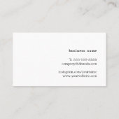 Elegant Printed Kraft White Geometric Consultant 名刺 (裏面)
