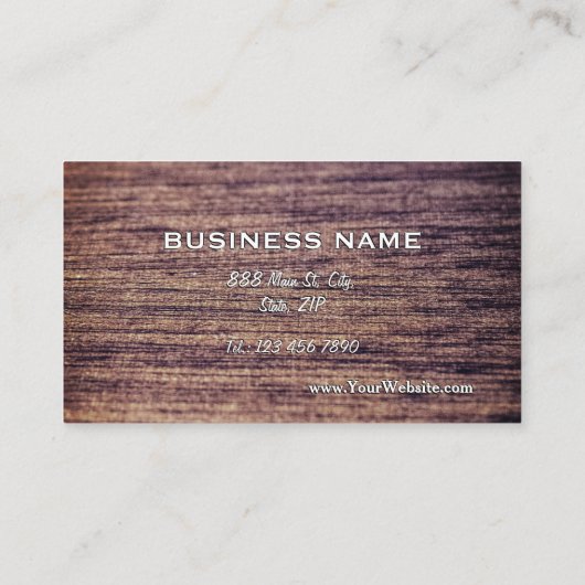 Elegant&Professionalの木製の終わりの名刺 名刺 (裏面)