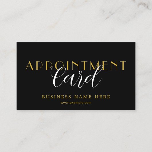 Elegant Professional Appointment Card Design 予約カード (正面)