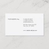 Elegant Professional Attorney Gold Border 名刺 (裏面)