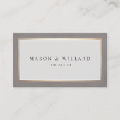Elegant Professional Attorney Gold Border 名刺 (正面)