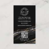 Elegant Professional Black Gold Agate 名刺 (裏面)
