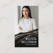 Elegant Professional Black Gold Agate 名刺 (正面)