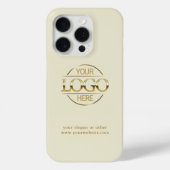 Elegant Professional Custom Beige Business Logo Case-Mate iPhoneケース (裏面)