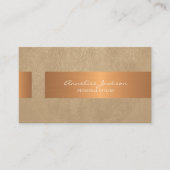 Elegant professional faux gold metallic beige 名刺 (正面)