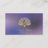 Elegant Professional Glitter Lotus Flower Purple 名刺 (正面)