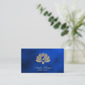 Elegant Professional Glitter Lotus Royal Blue 名刺 (スタンド正面)