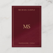 Elegant Professional Gold Monogram Premium Thick 名刺 (正面)