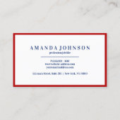 Elegant Professional Royal DARK RED 名刺 (裏面)