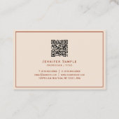 Elegant Professional Script Terracotta Euro Size 名刺 (裏面)