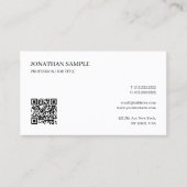 Elegant Professional Simple Custom Text QR Code 名刺 (正面)