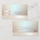 Elegant Professional Simple Gold Sewing Machine 名刺 (正面/裏面)