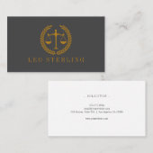 Elegant Professional Simple Minimalist Lawyer  名刺 (正面/裏面)