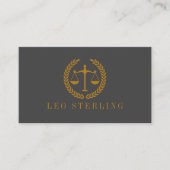 Elegant Professional Simple Minimalist Lawyer  名刺 (正面)