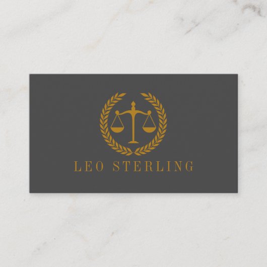 Elegant Professional Simple Minimalist Lawyer  名刺 (正面)