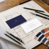 Elegant Professional Simple Monogram Minimalist 名刺