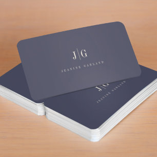 Elegant Professional Simple Monogram Minimalist 名刺