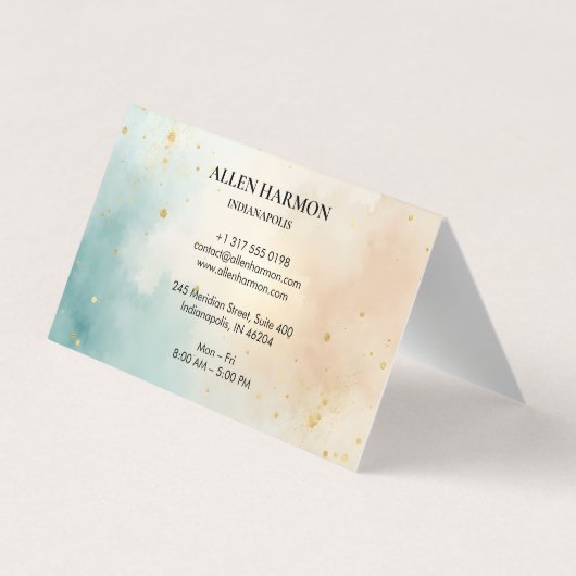 Elegant Professional Simple Monogram Minimalist 名刺 (裏面)