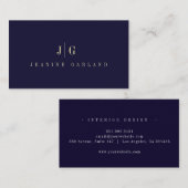 Elegant Professional Simple Monogram Minimalist Bu 名刺 (正面/裏面)